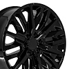 CV33-22090-6550-28B CV33 Wheel [Size: 22"x9"] Gloss Black Finish - image 1