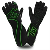 Black/Green RS1 Karting Gloves - Medium - image 1