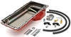 LS Swap Oil Pan/Filter Combo Kit for 1982-2004 Chevy S10/Blazer, Early Model GM Cars/Trucks [Single Filter, Vertical Port, Red P