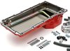 LS Swap Oil Pan/Filter Combo Kit for 1982-2004 Chevy S10/Blazer, Early Model GM Cars/Trucks [Double Filter, Horizontal Port, Red - image 2