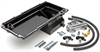 LS Swap Oil Pan/Filter Combo Kit for Chevelle, GM F-Body, GM X-Body [Double Filter, Horizontal Port, Black Pan] - image 1