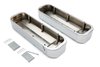 FABRICATED ALUMINUM VALVE COVERS CHROME BBC WITH HOLE - image 3
