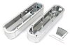 FABRICATED ALUMINUM VALVE COVERS BRUSHED SB FORD WITH HOLE - image 2