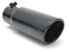 EXHAUST TIP-BLACK BOLT ON 4 I.D. X 5 X 15 ROLLED SLANT - image 2