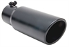EXHAUST TIP-BLACK BOLT ON 4 I.D. X 5 X 18 ROLLED SLANT - image 1