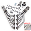Husler Hedders LS Swap Headers For Use w/1963-1982 Corvette Mid-Length HTC Silver - image 1
