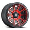 VICTORY Wheel, Size: 17 X 8.5", Bolt Pattern: 5 X 5" [Satin Black with Red] - image 1