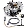 Ultra Double Pumper Carburetor Kit Includes: 650 cfm Carb with Manual Choke (Tumble Polish/Black ) - image 1