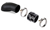 120-232K1 Holley EFI Carb Hat Kit [3.500 in. to 3 in. I.D. x 3 in. L Reducer Coupler] Black Finish - image 1