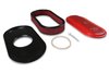120-404 Vintage Series Oval Finned Air Cleaner Assembly [Cast Aluminum/Gloss Red Finish] - image 3