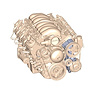 20-155P Low-Mount LS Accessory Drive Bracket - Driver's Side P/S & Alt Bracket Polished - image 1