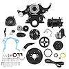 20-370BK Mid-Mount Complete Accessory System for Small Block Ford [Black Finish] - image 1