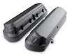 241-187 Ford Fox Body  Mustang-Style 2-Piece Cast-Aluminum Valve Covers for GM Gen III/IV LS Engines [Black Finish]