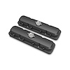 241-192 Pontiac-Style Cast Aluminum Valve Covers in Satin Black Finish [GM LS1, LS2, LS3, LS6, LS7 Engines] - image 1