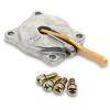 Accelerator Pump Cover Shiny Aluminum Finish With Gold Hardware - image 1