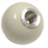 Universal Fit M/T Logo Shift Knob White With Black Logo - image 2