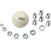 Universal Fit M/T Logo Shift Knob White With Black Logo - image 2