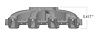 300-136 Single Plane Mid-Rise EFI Intake Manifold GM LS3/L92 Rectangle Port