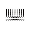 300-926BK Installation Hardware for Hi-Ram, Ultra Lo-Ram Modular Intake Manifold Bases for Ford Coyote Engines (Black) - image 1
