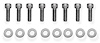 Fabricated Valve Cover Hardware Kit for Small Block Chevy in Silver Finish - image 1