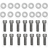Fabricated Valve Cover Hardware Kit for Big Block Chevy in Silver Finish - image 1