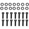 Fabricated Valve Cover Hardware Kit for Big Block Chevy in Black Finish - image 1