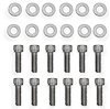 Fabricated Valve Cover Hardware Kit for Small Block Ford in Silver Finish - image 1