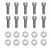 Fabricated Valve Cover Hardware Kit for Ford FE in Silver Finish - image 1