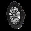 6061-T6 Aluminum Star Fuel Filler Cap, 2-1/4 in. Hose Barb, 12-Bolt Flange, Black Anodized