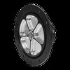 6061-T6 Aluminum 5-Pocket Fuel Cell Cap, 2-1/4 in. Hose Barb, 12-Bolt Flange, Black Anodized