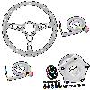 13450 13 in. Lightweight Drag Steering Wheel Kit for 3/4 in. Race Shaft [3 Spoke] - image 1