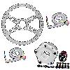 13460 13 in. Lightweight Drag Steering Wheel Kit for 3/4 in. Race Shaft [4 Spoke] - image 1