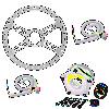 13460 13 in. Lightweight Drag Steering Wheel Kit for GM Saginaw Splined Shaft [4-Spoke] - image 1
