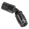 45DEG Elbow- Socket -4 AN Female- Valved EPDM Seals Black - image 1