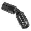 45DEG Elbow- Socket -6 AN Female- Valved Buna Seals Black - image 1