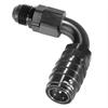 90DEG Elbow- Socket -8 AN Push Lock Hose End- Valved- Buna Seals Black - image 1