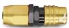 Socket -12 AN Push Lock Hose End- Valved- Buna Seals - image 1