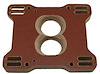 Phenolic Carburetor Adapter Holley 500CFM 2-Barrel on a 4-Barrel Manifold with Siamesed Exit Radius Bores