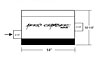 21501 Aero Chamber Muffler, Single 2 1/4 in. Offset Inlet, Single 2 1/4 in. Center Outlet - image 2