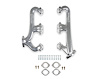 Cast Iron Exhaust Manifolds for 262-400 Small Block Chevy [2-1/2 in. Outlet, Silver Ceramic]