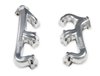 Cast Iron Exhaust Manifolds for 262-400 Small Block Chevy [2-1/2 in. Outlet, Silver Ceramic] - image 3