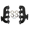BHS5194 BlackHeart GM LT Swap Cast-Iron Rear Dump Exhaust Manifolds [Black Finish]
