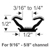 70-3575-58 Unbeaded Rubber Channel 96 in. - image 1