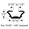 70-3577-58 Unbeaded Rubber Channel 96 in. - image 1