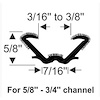 70-3578-58 7/16 in. Unbeaded Rubber U-Channel - image 1