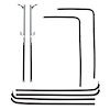 90-3739-90 Side Window Deluxe Weatherstrip Set, Ford F-110, Ford F-100, Ford F-260, Ford F-250, Ford F-350, Ford F-360 - image 1
