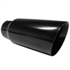 Black Stainless Steel Exhaust Tip Rolled Angled 3" - image 1