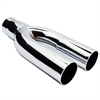 Chrome Exhaust Tip Dual Pencil Cut 5.5" - image 1