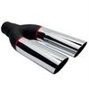Chrome Exhaust Resonator Tip Dual Angle Cut 6" - image 1