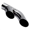 Chrome Exhaust Tip Dual Turn Down 4.5" - image 1